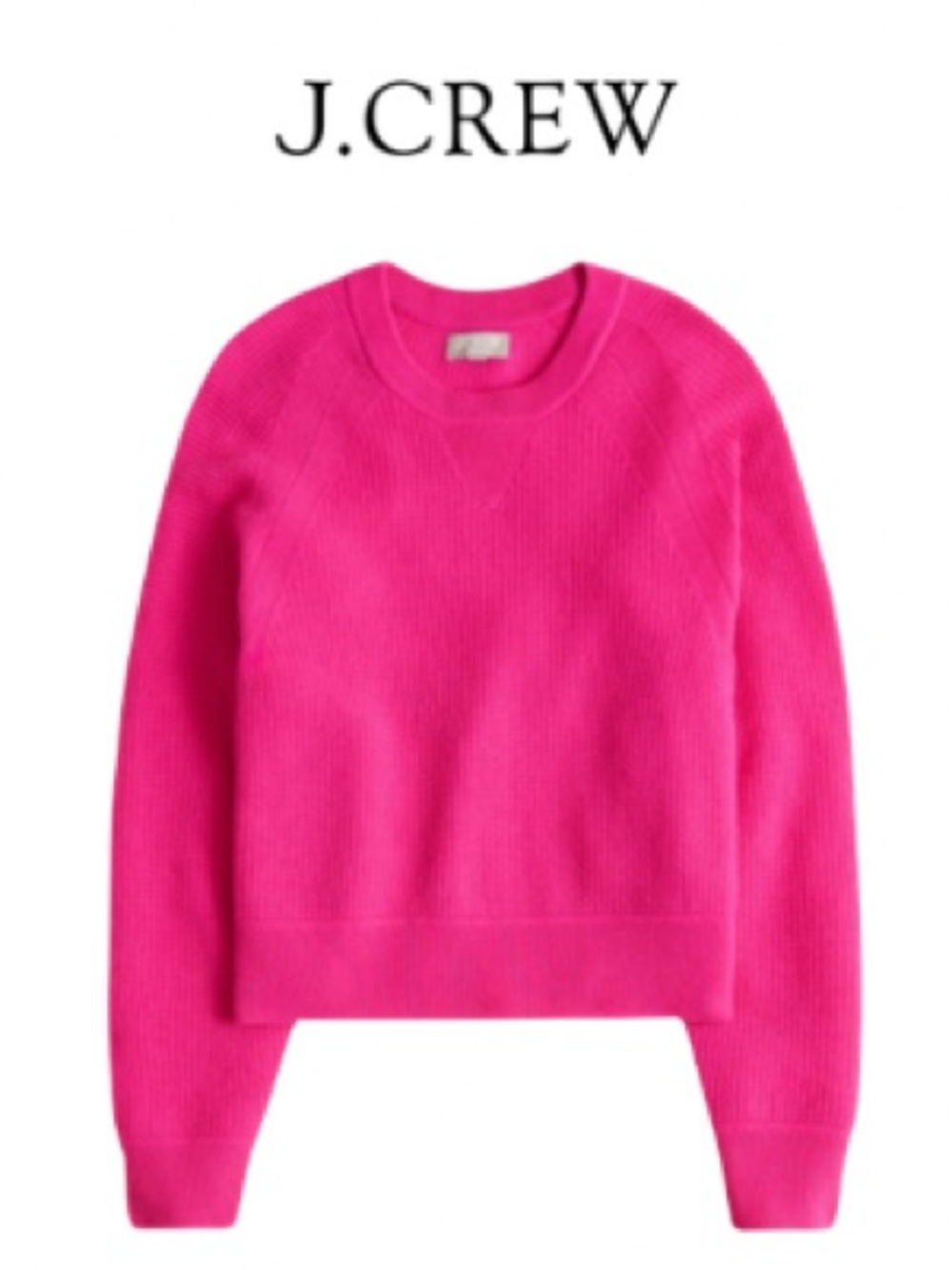 J.Crew Women's Crewneck Sweater in Vibrant Pink